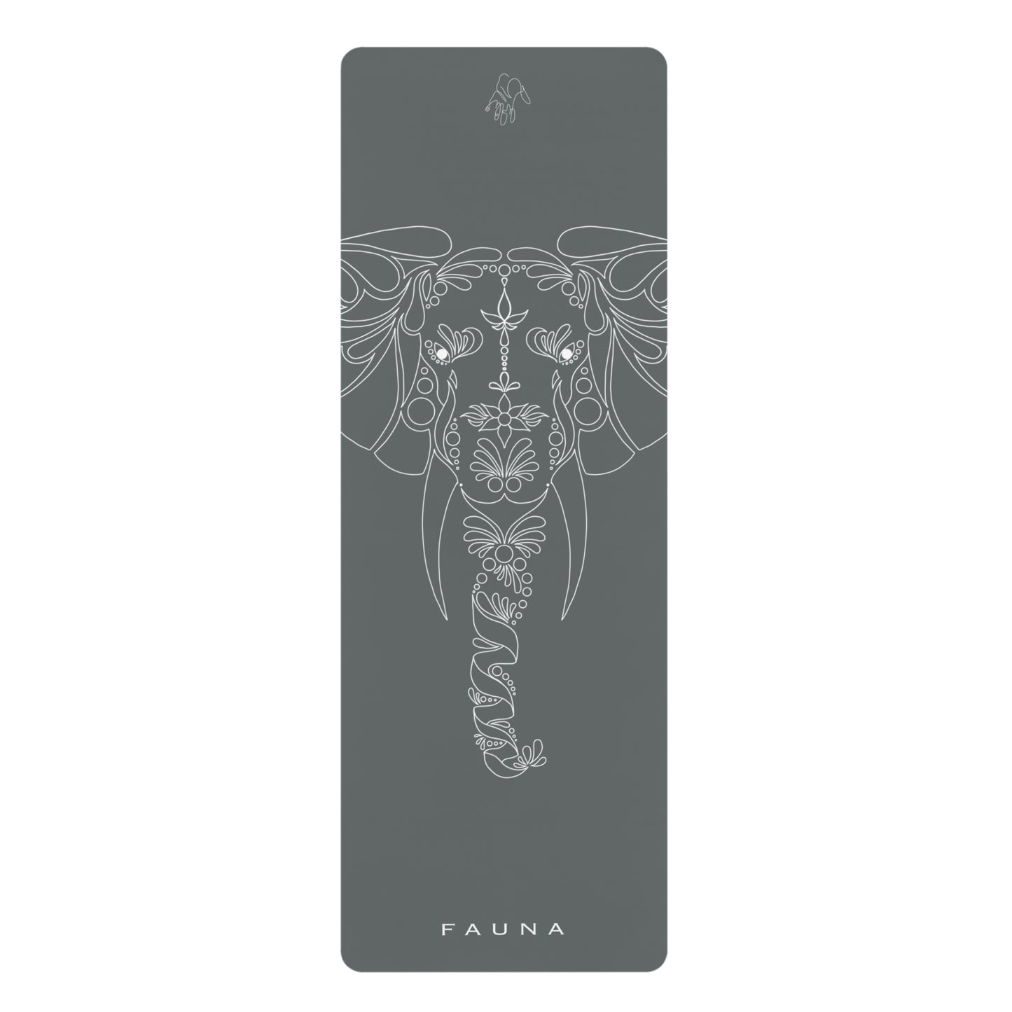 Rubber Yoga Mat Grey Elephant FAUNA COLLECTION