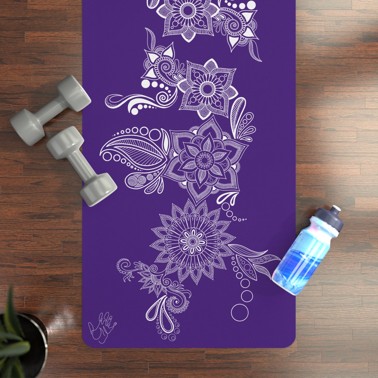 Purple Floral Mat