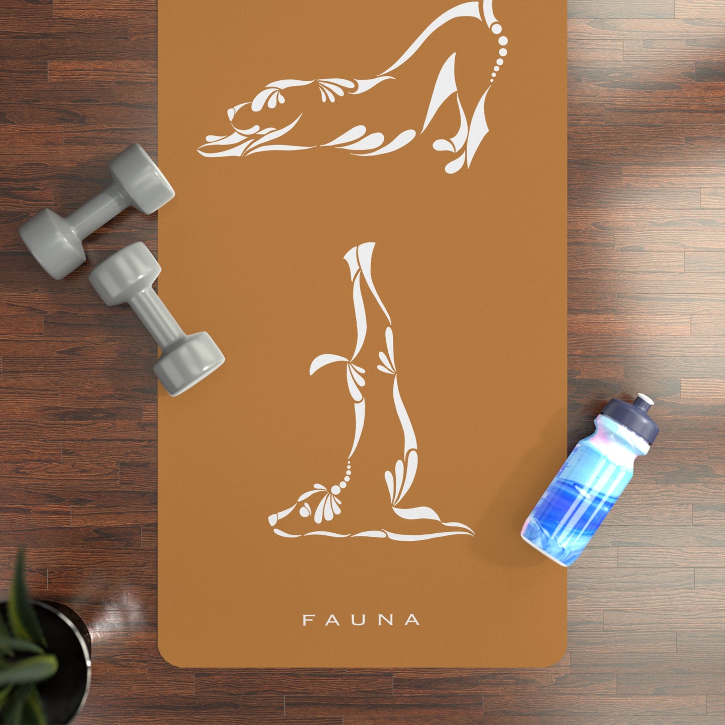 Beige Yogi Dogs Yoga Mat FAUNA COLLECTION- Eco-Friendly Rubber with Dog Designs
