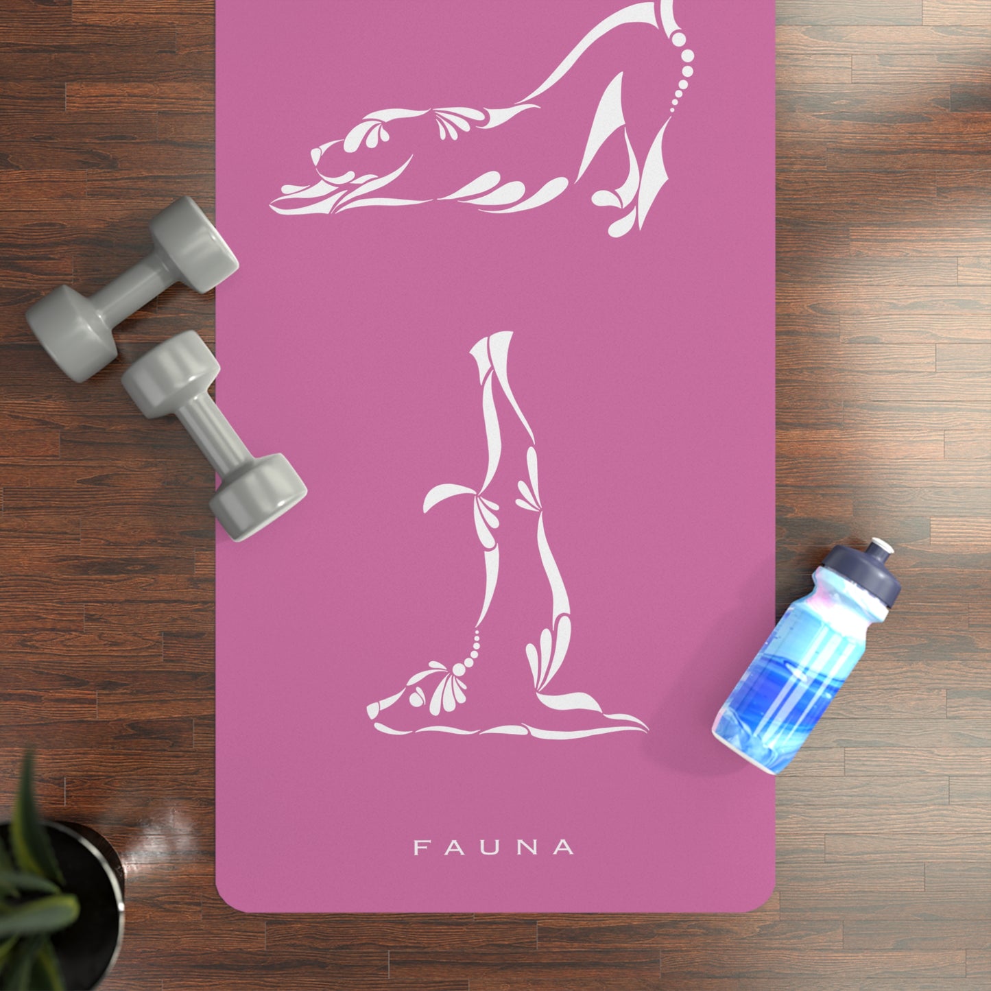 Pink Yogi Dogs Yoga Mat FAUNA COLLECTION- Eco-Friendly Rubber with Dog Designs