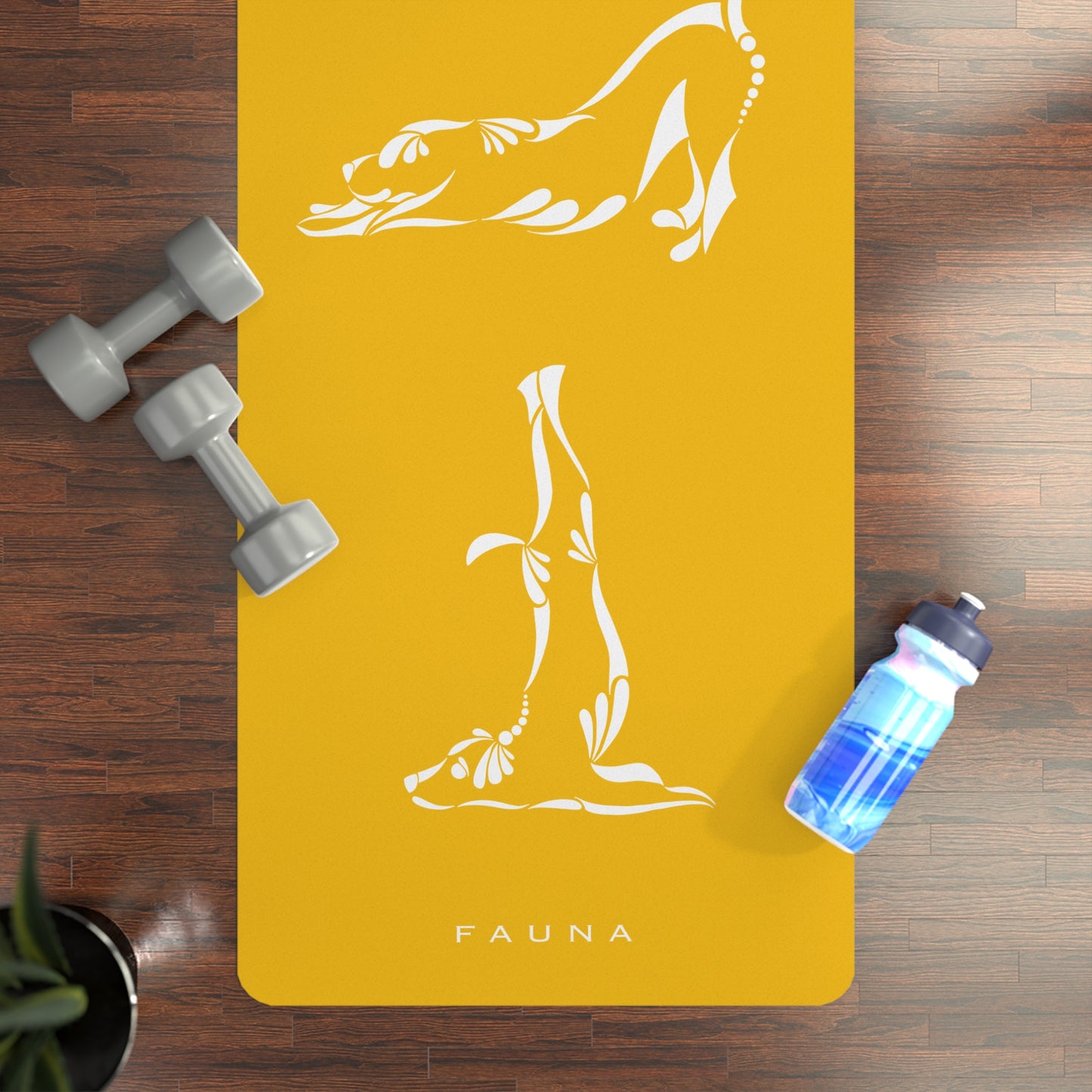Yellow Yogi Dogs Yoga Mat FAUNA COLLECTION - Eco-Friendly Rubber with Dog Designs