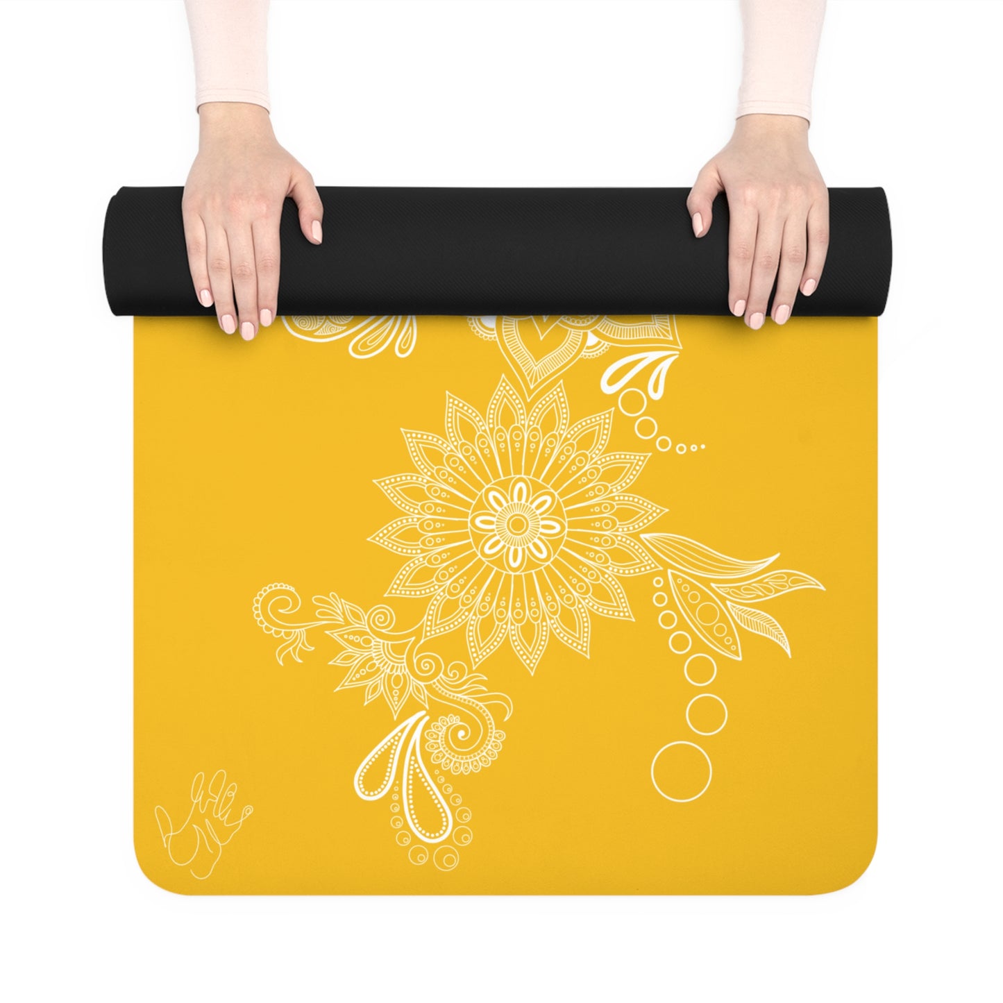 Yellow Floral Mat