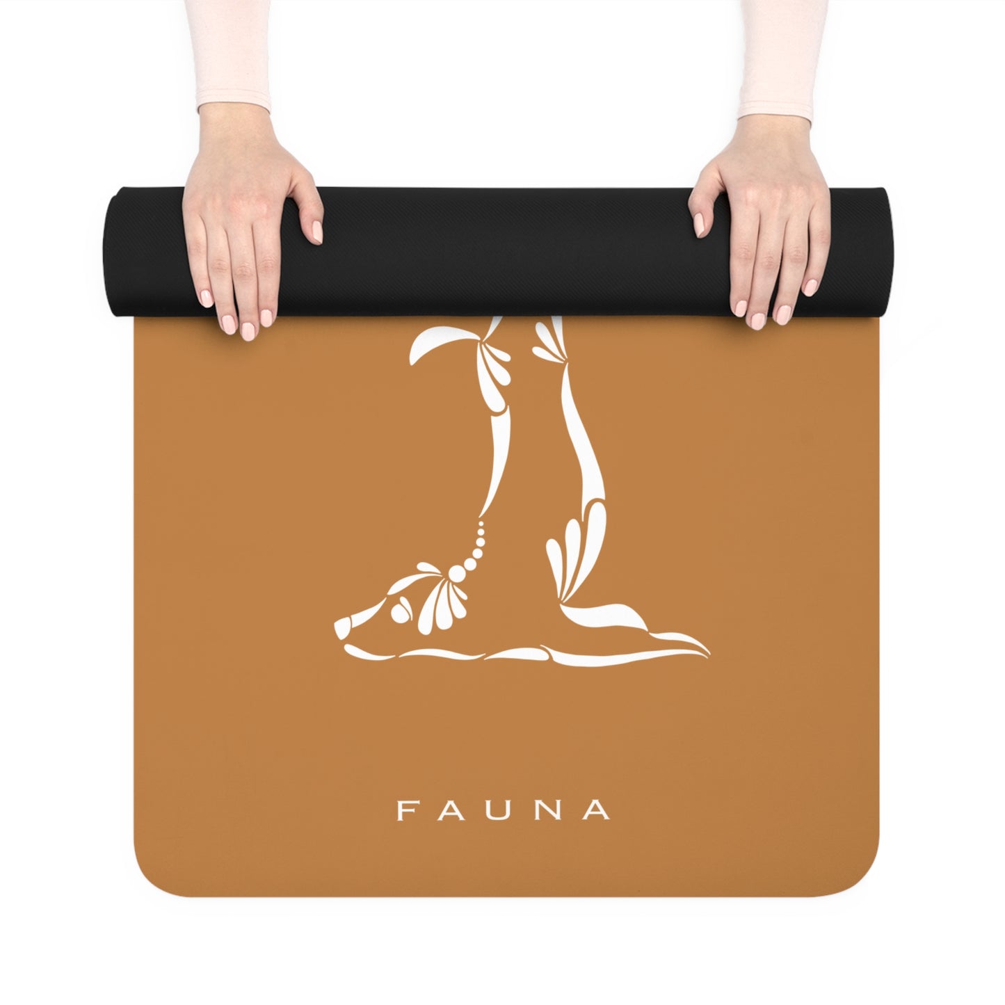 Beige Yogi Dogs Yoga Mat FAUNA COLLECTION- Eco-Friendly Rubber with Dog Designs
