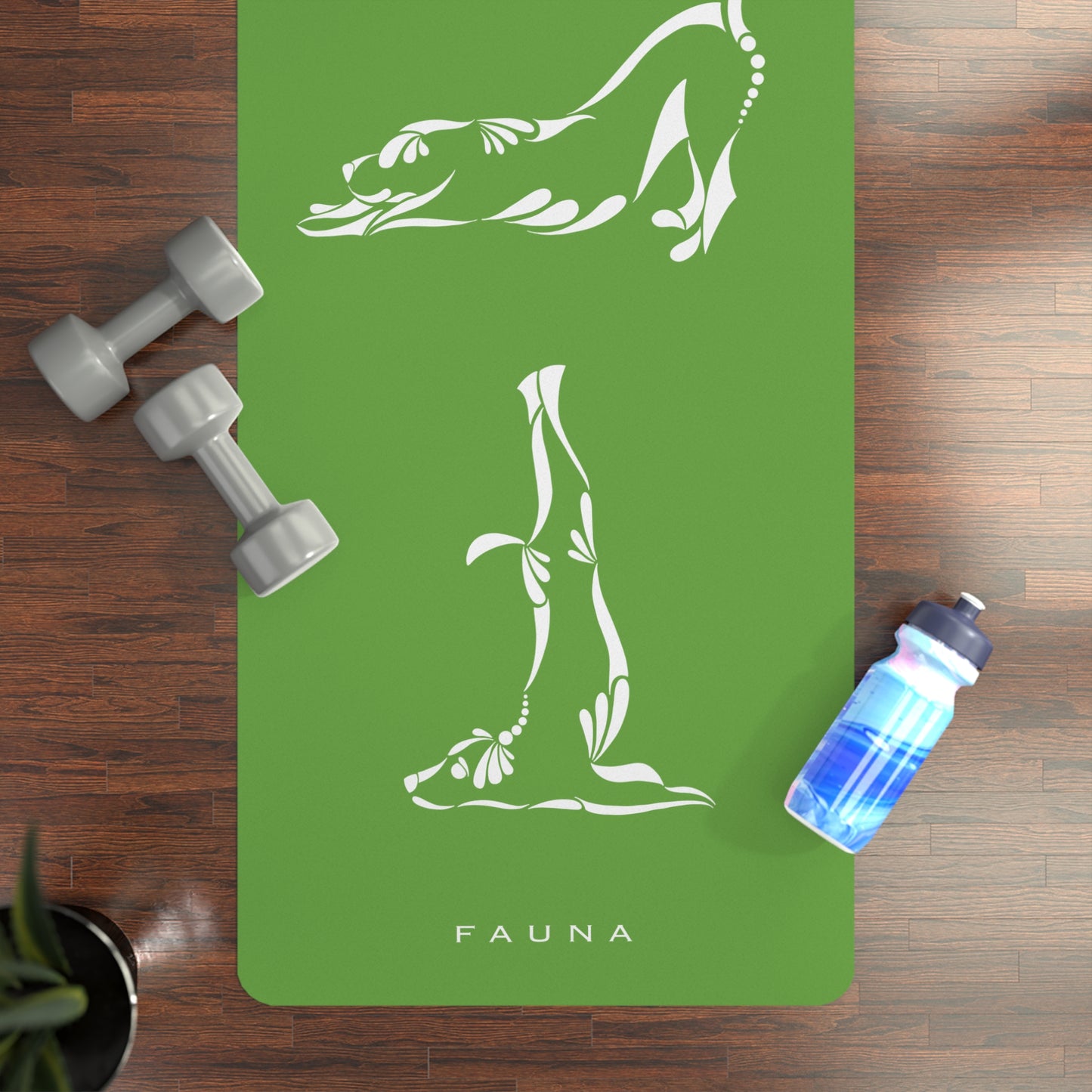 Green Yogi Dogs Yoga Mat FAUNA COLLECTION - Eco-Friendly Rubber with Dog Designs