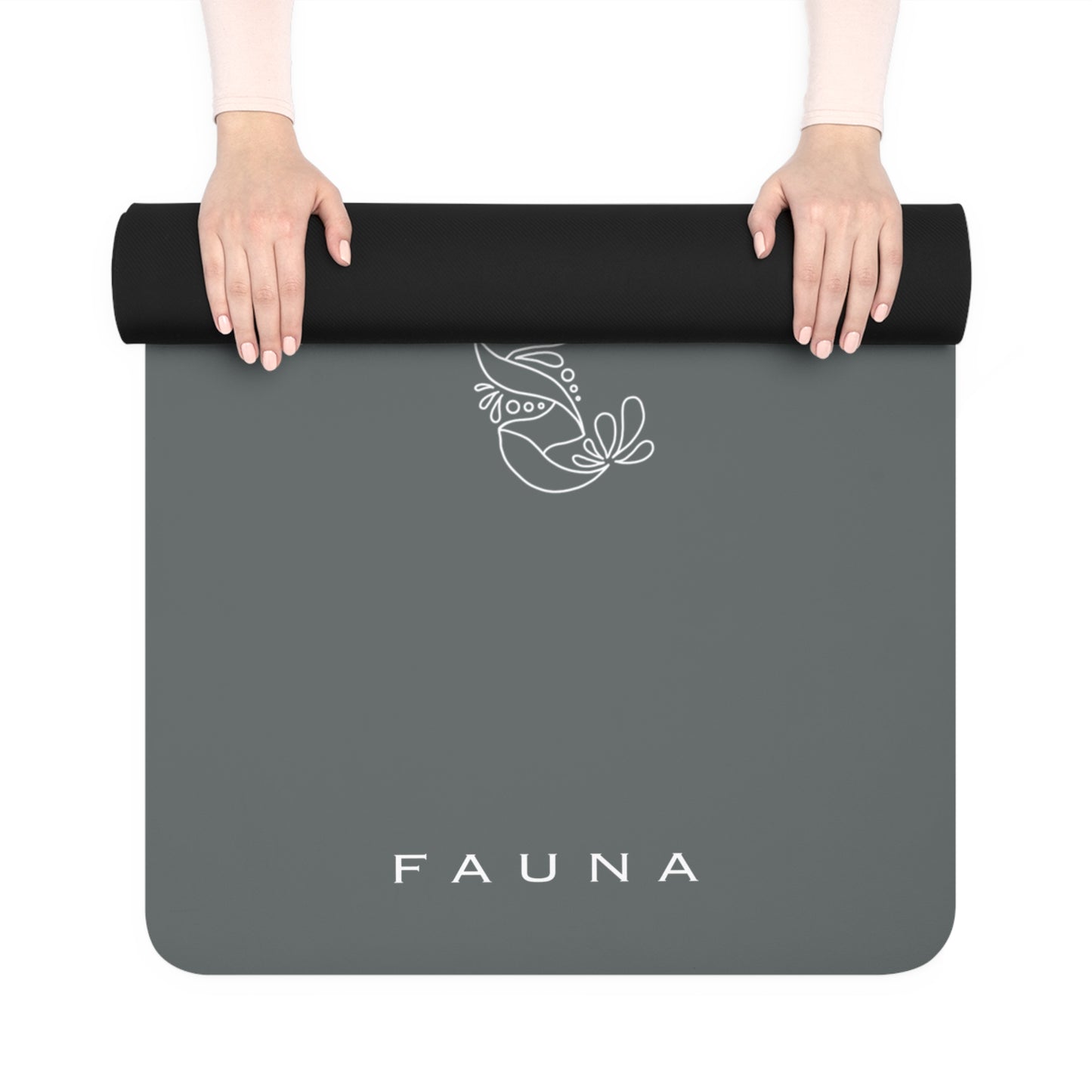 Rubber Yoga Mat Grey Elephant FAUNA COLLECTION