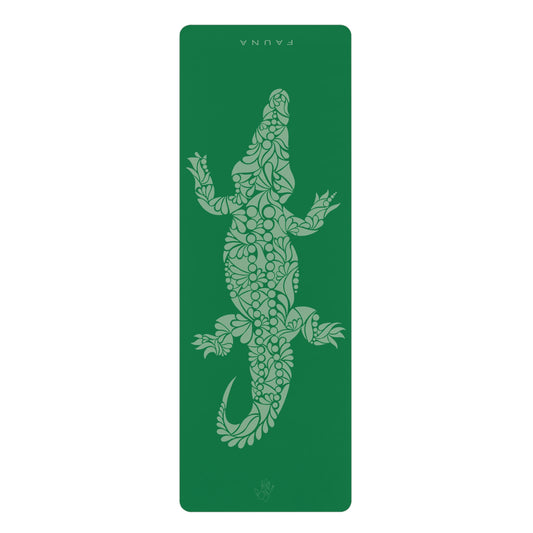Croc Rubber Yoga Mat FAUNA COLLECTION - Eco-Friendly Exercise Mat for Mindfulness & Fitness