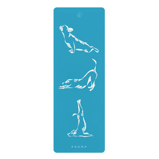 Blue Yogi Dogs Yoga Mat FAUNA COLLECTION - Eco-Friendly Rubber with Dog Designs