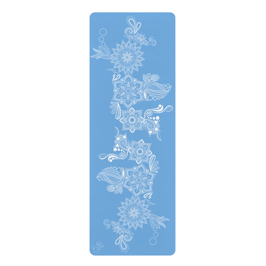 Light blue Floral Mat