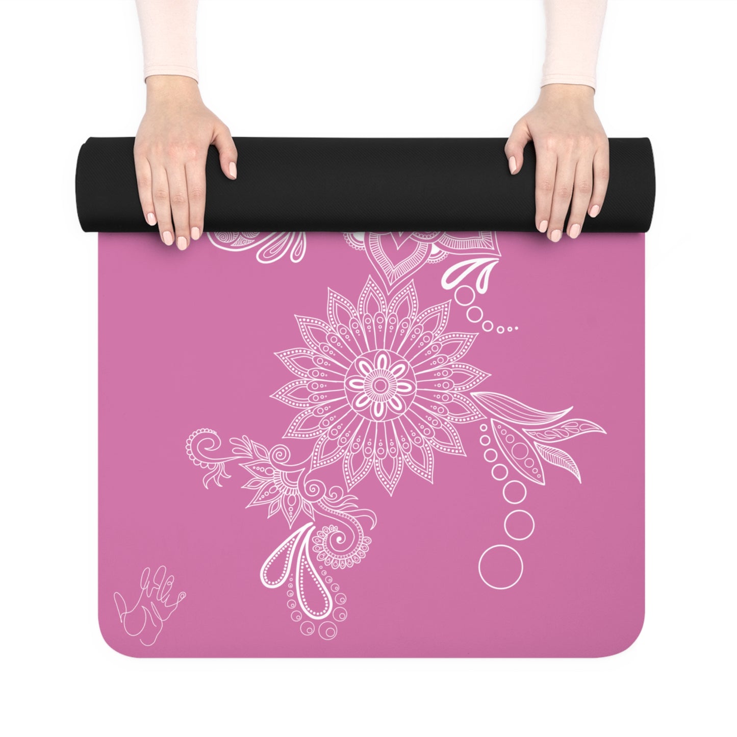 Light Pink Floral Mat