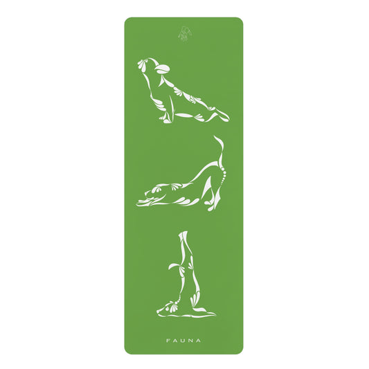 Green Yogi Dogs Yoga Mat FAUNA COLLECTION - Eco-Friendly Rubber with Dog Designs