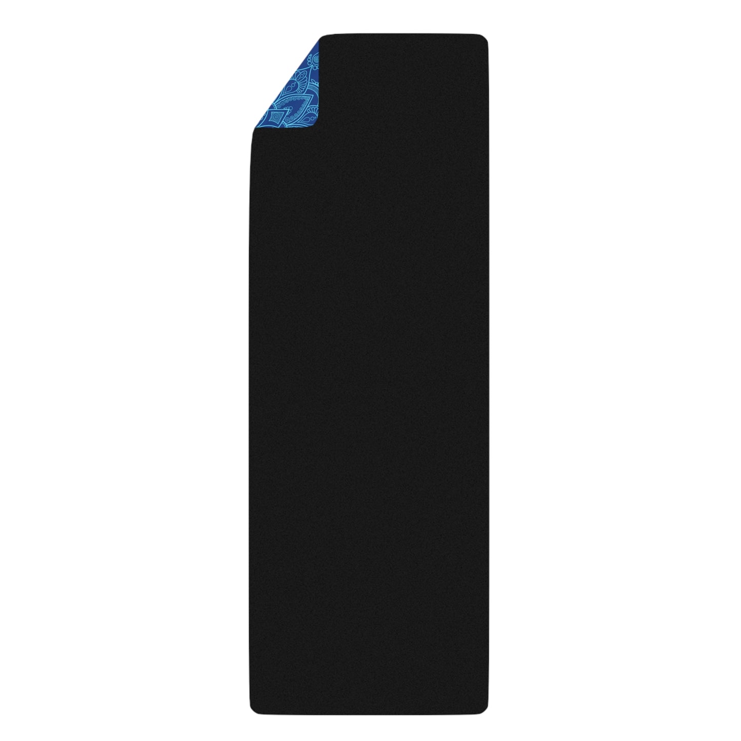 Navy blue Mandala Rubber Yoga Mat NAMASTE COLLECTION - Non-Slip for Home or Studio Practice