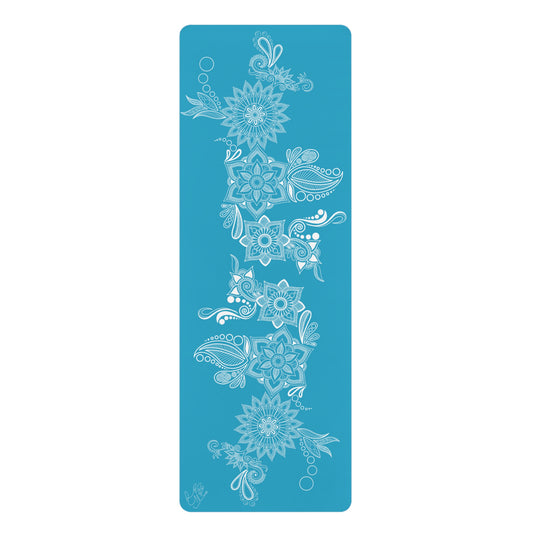 Turquoise Floral Mat