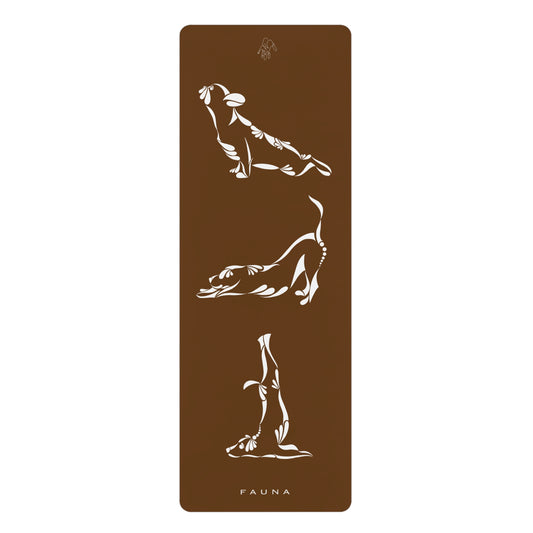 Brown Yogi Dogs Yoga Mat FAUNA COLLECTION - Eco-Friendly Rubber with Dog Designs