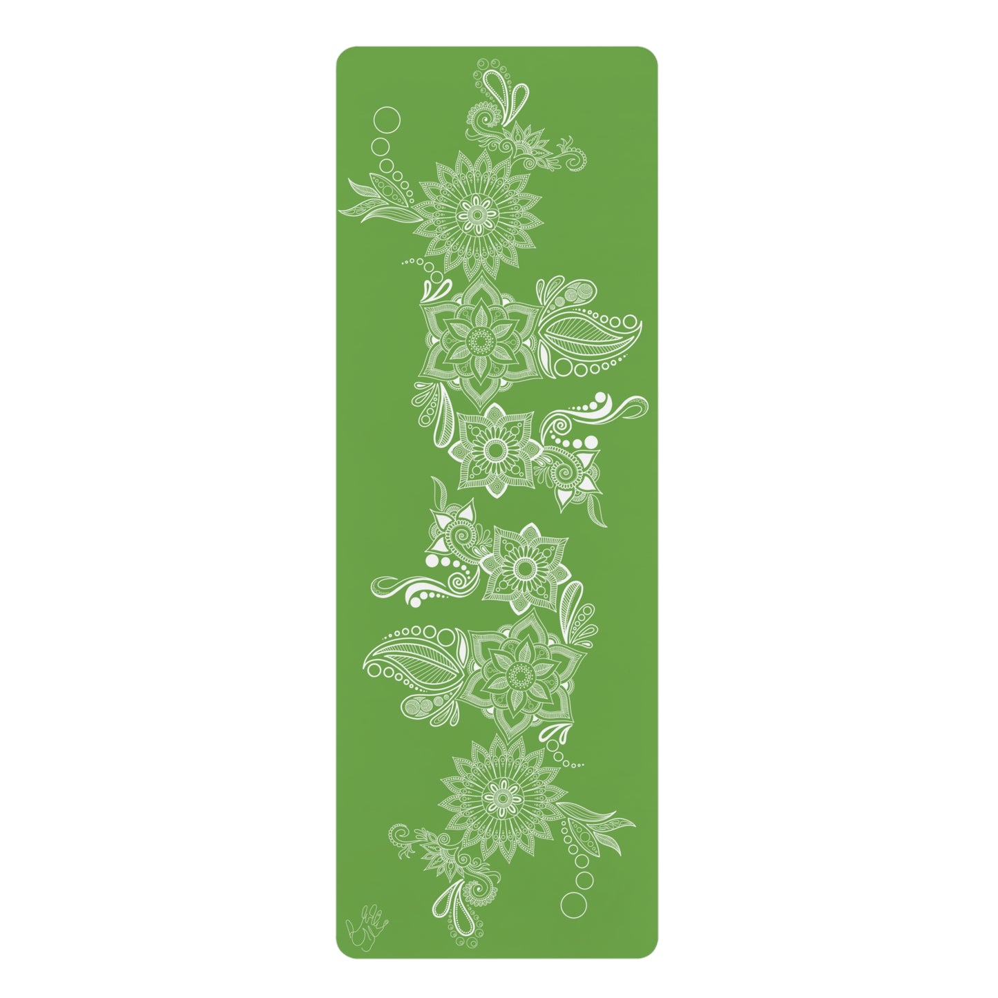 Green Floral Mat
