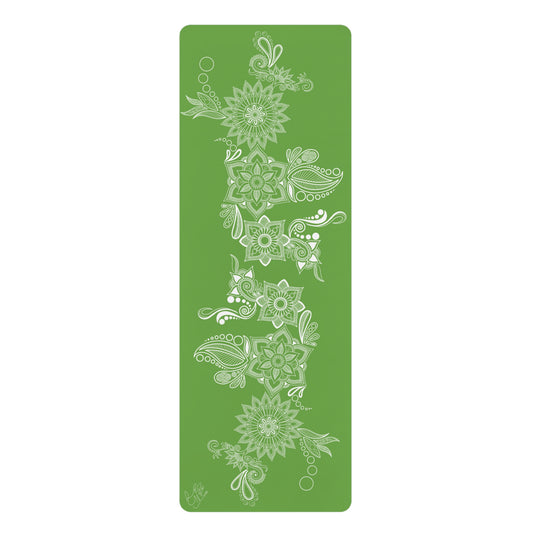 Green Floral Mat