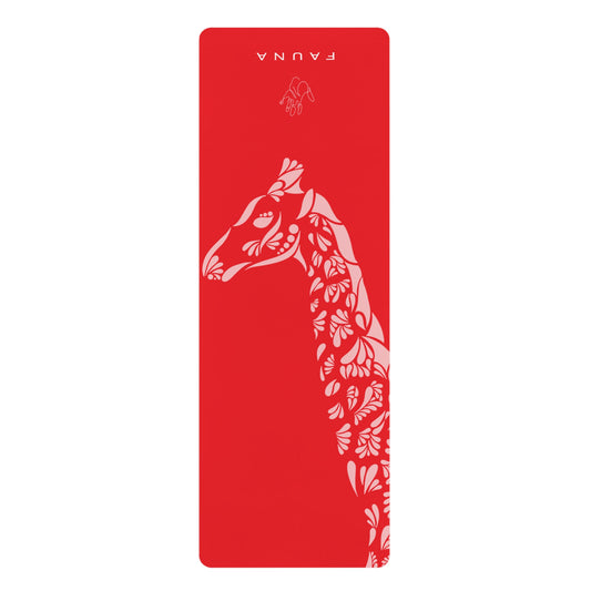 Light Red Giraffe Yoga Mat FAUNA COLLECTION