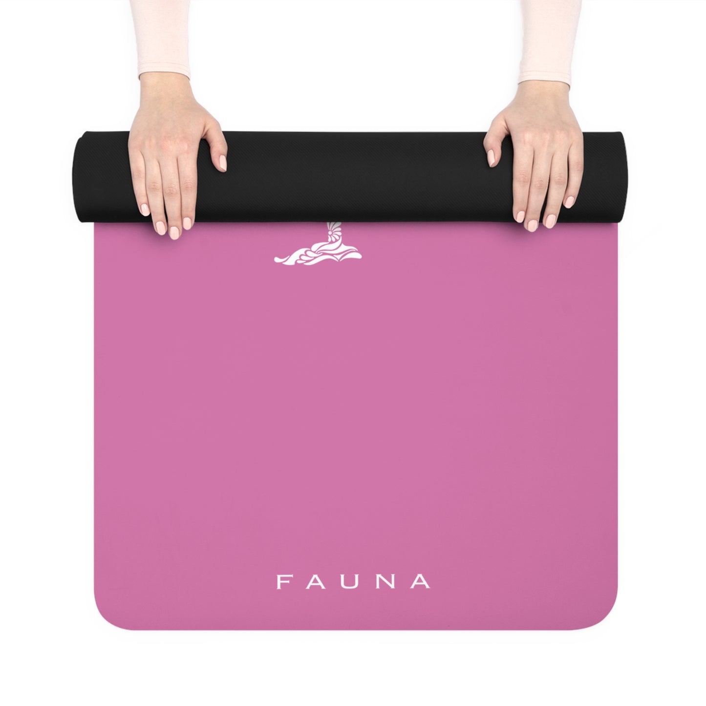 Light Pink Flamingo Rubber Yoga Mat FAUNA COLLECTION