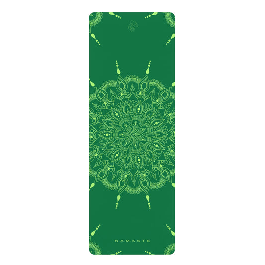 Mandala Yoga Mat NAMASTE COLLECTION - Eco-Friendly Rubber Exercise Mat for Home and Studio
