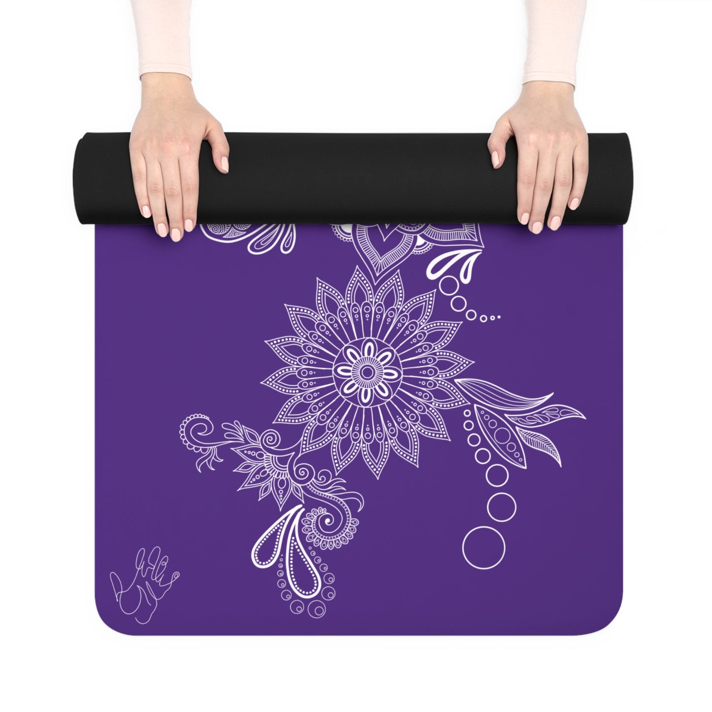 Purple Floral Mat