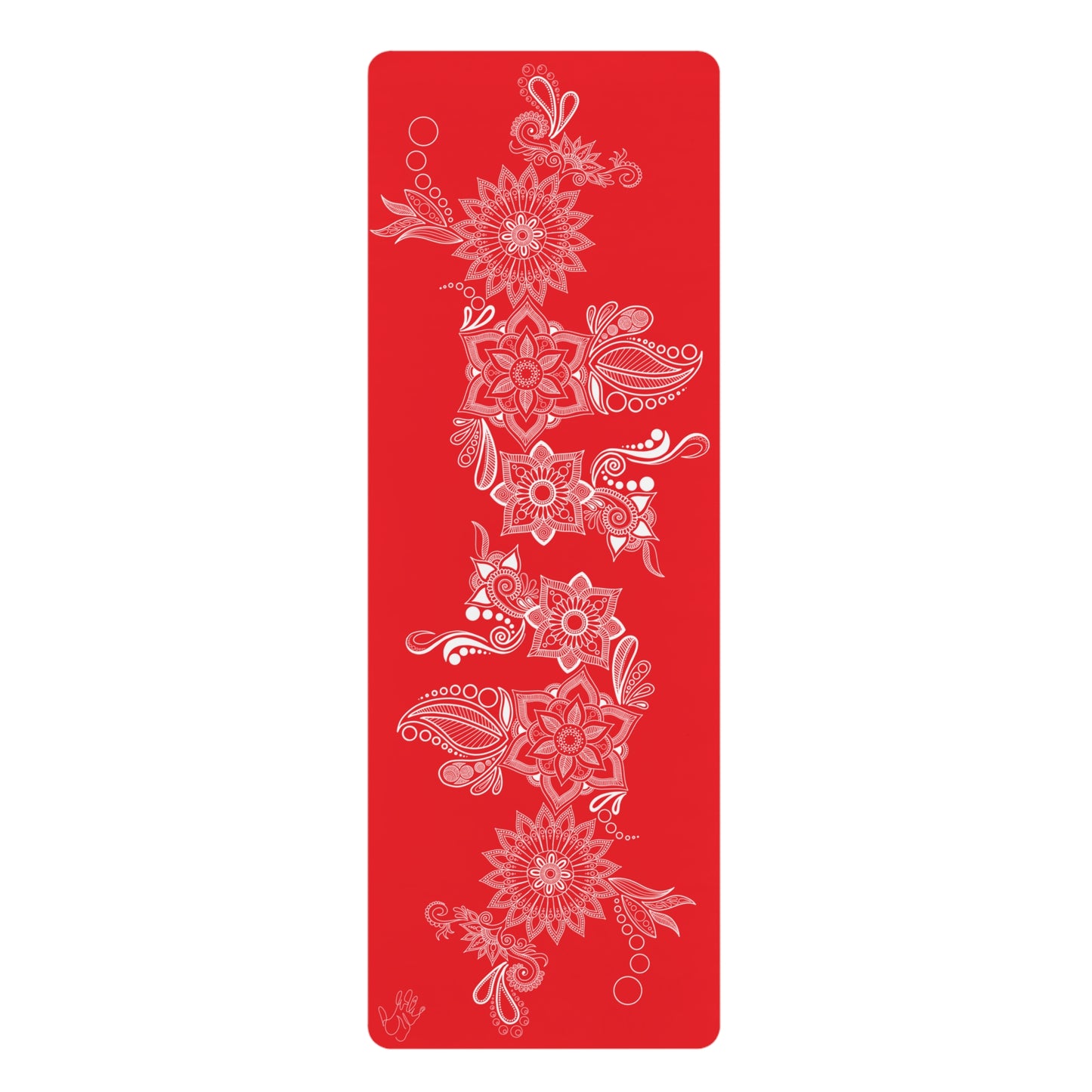 Red Floral Mat