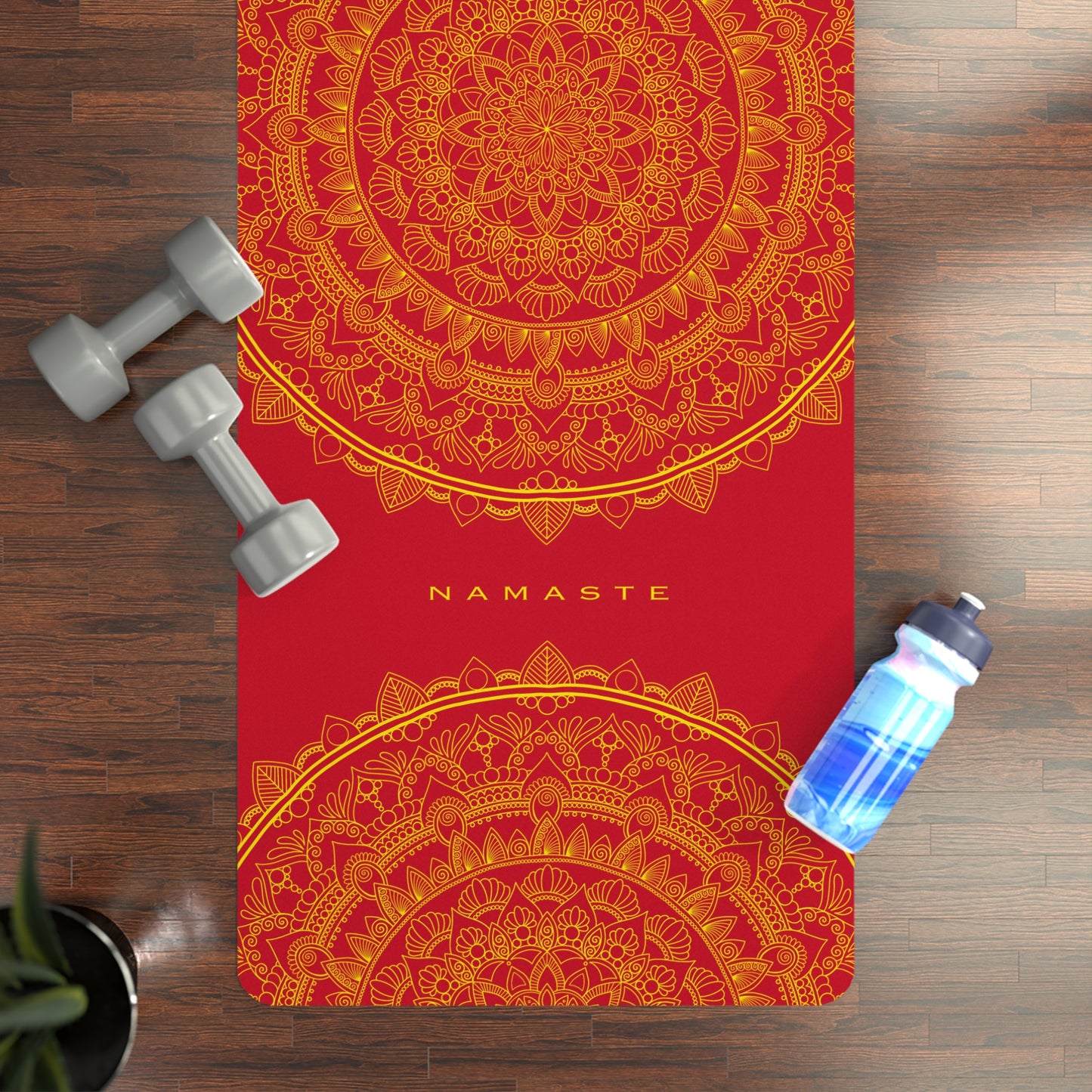 Bright red yoga mat NAMASTE COLLECTION