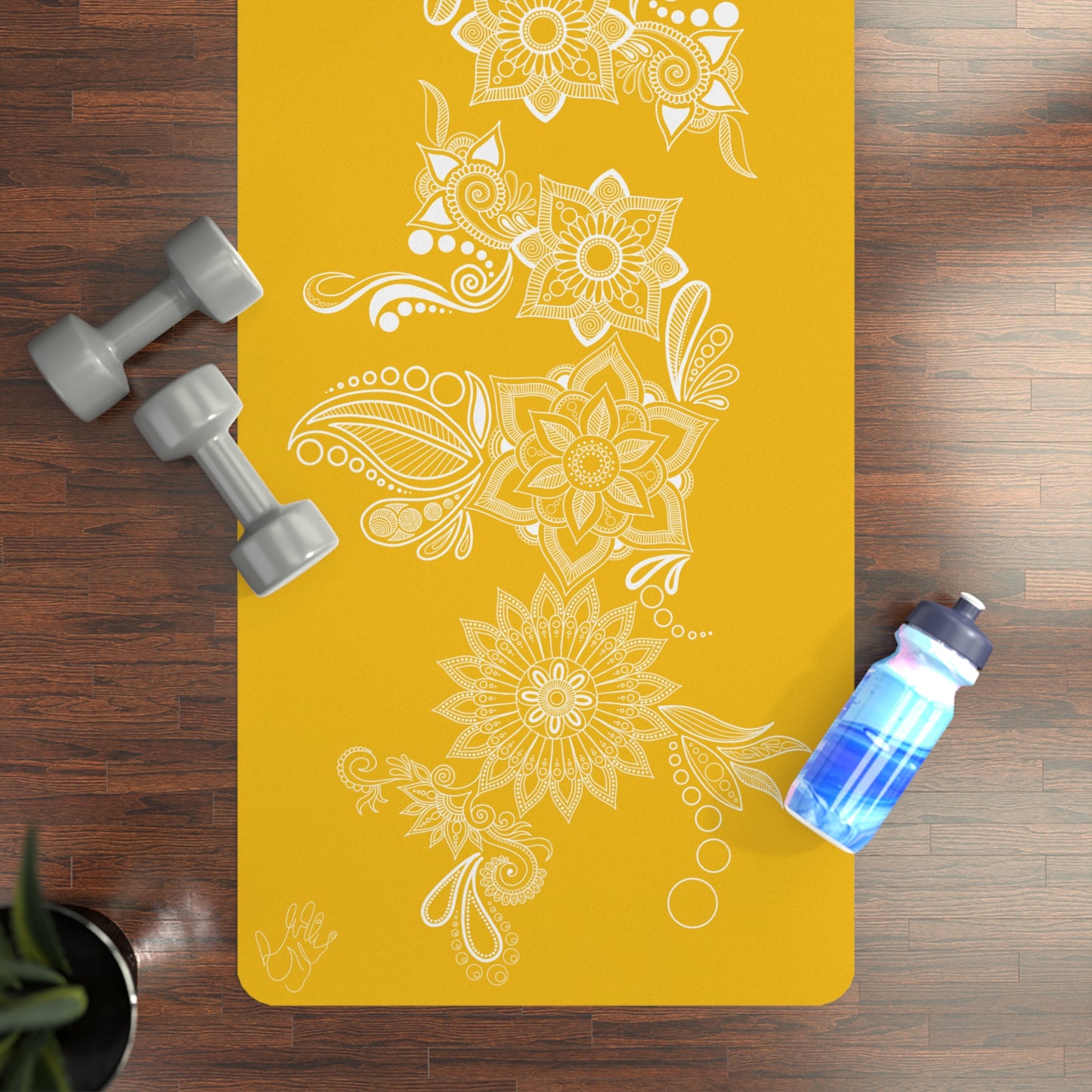 Yellow Floral Mat