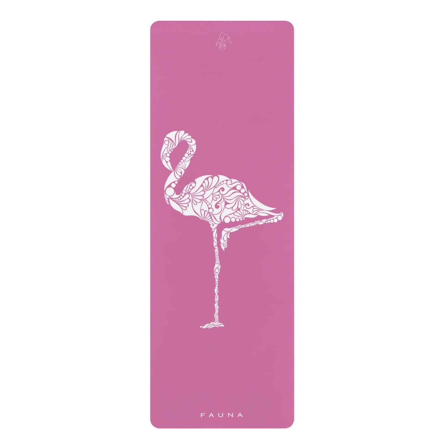 Light Pink Flamingo Rubber Yoga Mat FAUNA COLLECTION