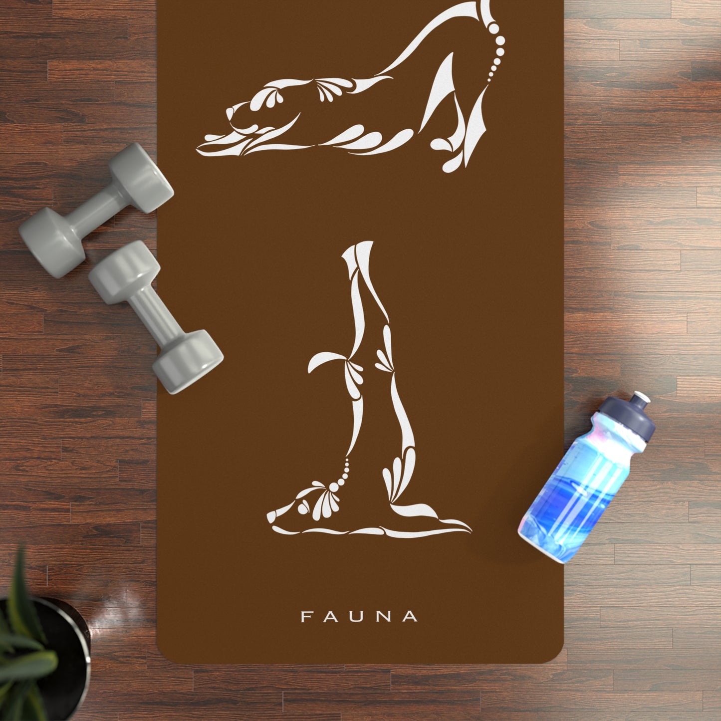 Brown Yogi Dogs Yoga Mat FAUNA COLLECTION - Eco-Friendly Rubber with Dog Designs