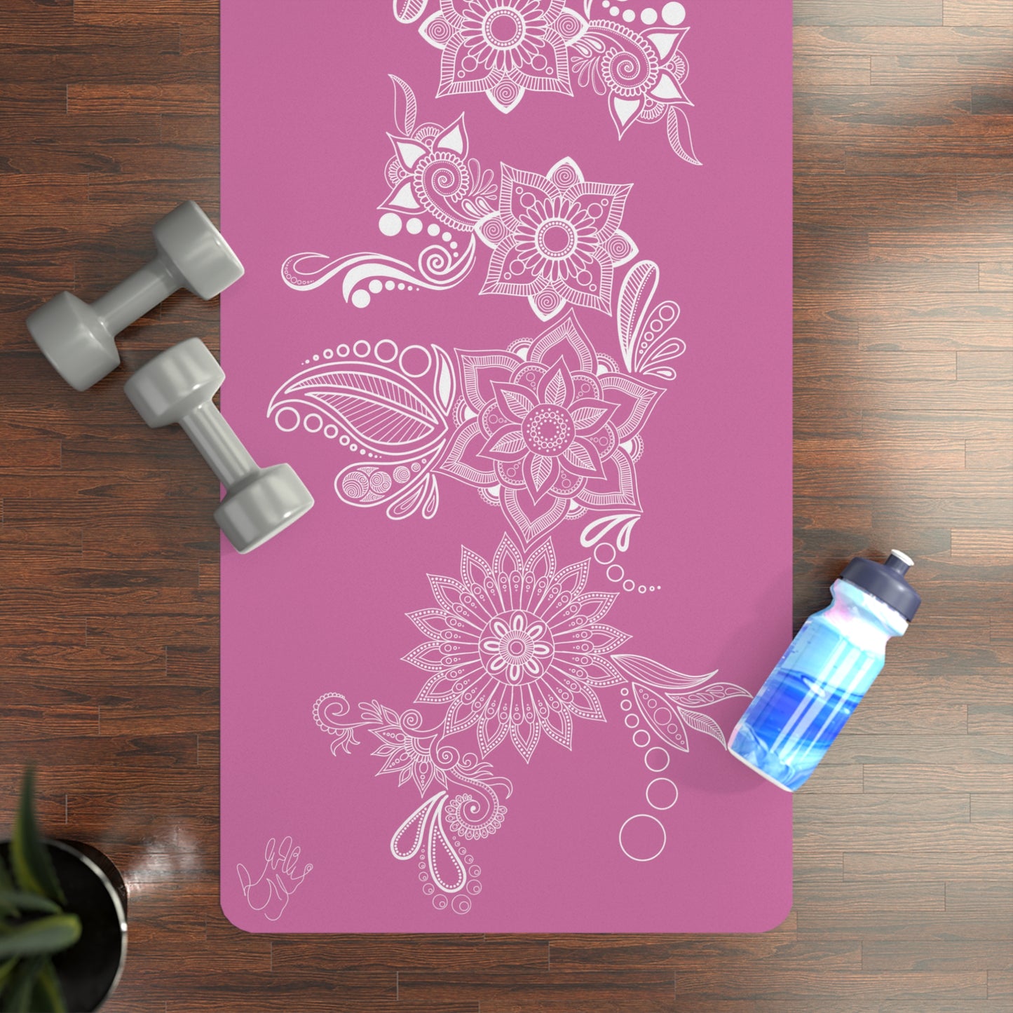 Light Pink Floral Mat